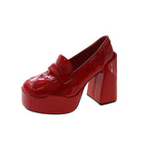 Breakj Spring And Autumn New Thick Heel Waterproof Platform High Heels Single Shoes Women's Sense Commuter Mary Jane Shoes Women's High
