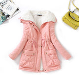 New Winter Parkas Women Slim Cotton Coat Thickness Overcoat Medium-long Plus Size Casual Overcoat Wadded Snow