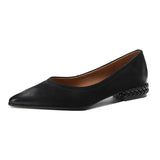 Breakj Retro Wiping Pointy Light-Mouthed Single-Shoe Women 2025 New Comfortable Soft Leather Thick Heel Low-Heeled Single
