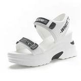 Sandals for Women 2024 New Summer Fish Mouth Wedge Muffin Platform Daddy High Heels To Increase Women's