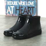 Boots Men's Rubber Boots Woman Water-proof Rainboots Anti-skid Colorful Unisex Ankle Boots Light Water Boots Flat