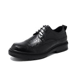 Breakj Leather Shoes Men Leather Brown Business Men's Shoes 2023 New Men British Married