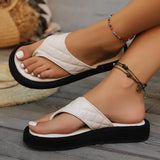 Breakj Cool Slippers 2025 Summer New Large-Size Leisure Thick-Bottomed Clip