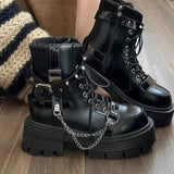 Breakj Punk Style Thick Bottom Martin Boots 2025 New Mid-Chammelt Sweet Cool Small Man To Increase Fashion