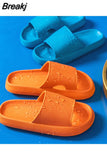 Slippers for Women Summer Thick Platform Sandals Wedges Indoor Bathroom Non-slip Slides Ladies Men Slides Beach Woman