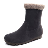 Breakj Snow Boots Women's New Short Barrel Krainian Winter Flat Bottom Anti-Slip Thick Velvet Sleeve High Cotton
