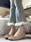 Breakj Fairy Wind Round Head Retro Bow Coarse Single Shoes Summer New Fashion Mary Treasure