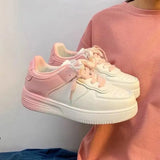 Breakj Thick-Bottomed Little White Shoes Women In The Spring Of 2025 New Women's Shoes Increase Casual Shoes Women Candy Color