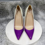 Gradient Colors Collection Women Pointy Toe High Heel Party Shoes Fashion Designer Comfortable Slip On Stiletto