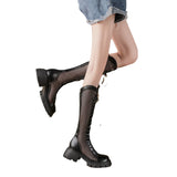 Breakj Net Boots In 2023 New Soft Leather Thin Breathable Platform Sandals With Mesh Knight
