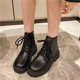 Breakj Black Handsome Martin Boots In Autumn
