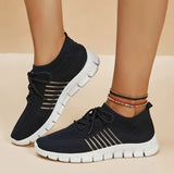 Soft Sole Knit Walking Shoes for Women 2023 Comfortable Breathable Mesh Sneakers Woman Plus Size Lightweight Casual
