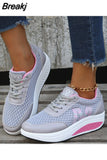 Casual Women Shoes Platform Flat Shoes Ladies Car Sewing Fitness Shoes New Fashion Healthy Wedge Sneakers Size