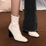 Breakj Women In 2024 New Autumn And Winter Ken Beans With The Same Patent Leather Thick With Versatile Advanced Sense Thin Boots Short Tube Women's Single