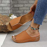 Women's Shoes Comfortable Slope With Slippers Simple Large Size Autumn Summer New Cool Drag