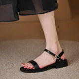Breakj Vintage Brown Sandals Summer 2023 Soft Leather Toe Roman