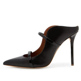Gold Black High-Heeled Pointed Large-Size Muller Single Shoes Banquet Fashion Shoes