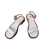 Breakj Vintage Brown Sandals Summer 2023 Soft Leather Toe Roman