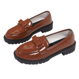 Breakj Lofu Shoes Women 2025 Spring And Summer New Roundhead With Thick Bottom Handy Korean Version Comfort Single