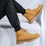 Breakj Men's Outdoor Travel Boots Yellow Platform Boots