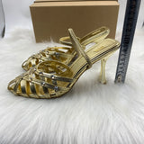 Breakj Home 2025 New Ins Fashion Show Gold With Simple Toe Women's Shoes