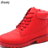 Boots For Women 2023 New Brand Snow Boots Fashion Warm Winter Boots Women Solid Square Heel Shoes Woman Plus Size