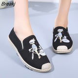 women's casual flat shoes ladies cute spring and summer slip on flat shoes women's canvas
