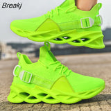 Men Mesh Breathable Running Sport Shoes Unisex Light Soft Thick Sole Hole Couple Shoes Athletic Sneakers Women