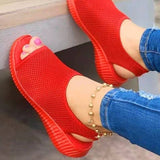 Summer New Plus-Size Fashion And Leisure Women With Thick-Soled Net