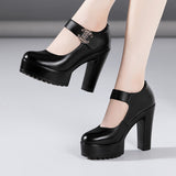 High Heel 12Cm Cheongsam Model Catwalk Shoes Women's Thick Soles Waterproof Platform Silver Round Head Stage Performance Shoes Women's Singles