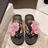 Breakj Beach Slippers Women 2025 Summer New Slope And Toe Flowers Cold