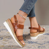 Print Wedge Sandles for Women 2023 Summer Plus Size Platform Sandals Woman Lightweight Non Slip Beach Sandalias De