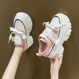 Breakj Spring And Autumn Father Shoes Female Net Red Platform Casual Sports Shoes Korean Version With Students Running Fashion Sports