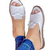 Shoes Sandals Hollow Out Bowknot Women Sandals Shoes Woman Walking Shoes Slip On Sandals Woman Slipper Footwear