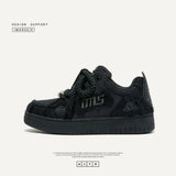 Breakj Shoes To Destroy The Aesthetic Series Of Black Samurai Bread Shoes Trend Low-Sing Shoes Men's And Women's Shoes The Same Plate Shoes Men's Shoes Men's