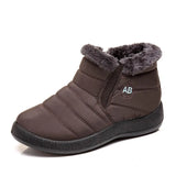 Waterproof Snow Boots for Women Winter Shoes Warm Plush Platform Ankle Boots Woman Big Size Non Slip Low Heel