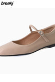 Size 34-40 Flats Shoes For Women 2023 Summer Fashion Low Heels Shoes Real Leather Luxury Designer Pump Casual