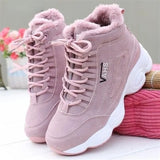 New Women's Boots Autumn and Winter Sports Platform Shoes Women Plush Warm High-top Platform Snow Boots Zapatos De