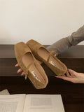 Breakj Single Shoes Women 2025 New Spring And Autumn Mary Jane Women's Shoes French Word With Gentle Evening Shoes Bean