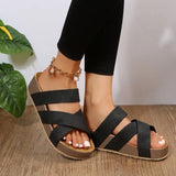 Breakj Casual Cool Drag Woman 2023 New Slippers Flat Bottom One Word Cross