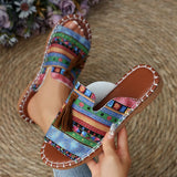 Supin Bottom Slippers Women 2025 Summer New National Wind Soft Bottom Beach Cool Drag