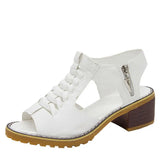 Breakj Summer New Women's Shoes Korean Version Of Coarse Sandals Side Zipper Leisure Slope And Solid Color Coarse Large-Size Sandals