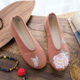 Breakj Shoes Oxford Sole Cloth Shoes Plain Tea Clothes Spring And Autumn Mother Shoes Women's Single Shoes Embroidered