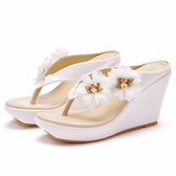 Breakj Size Flower Slope Sandals Beach Flip-Flops Flower Women Sandals