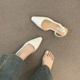 Heel Baotou Sandals Female French Tender Night Nude Pointed Small Fragrant Wind Lady Thick Heel Air Quality Single