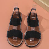 Flat-Bottomed Fairy Sandals Women 2025 New Round Head Out-And-O-Word Flat Beach Cool Slippers
