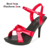 Summer New Women Shoes Diamonds Sexy Sandals Female Party Shoes Point Toe Runway High Heels Platform Thin Heels