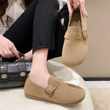 2024 New Retro Bean Shoes Women's Flat Casual Pedal Soft Sole Fashion Single