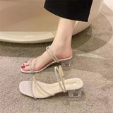 Breakj Coarse And Water-Drilled Slippers Women's Shoes Wear 2025 New Summer Fairy Style Cool