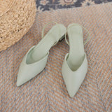 Breakj Sandals Women 2025 New Summer Simple Sharp Heeled Sandals Women's High Heel Fine Fashion Single